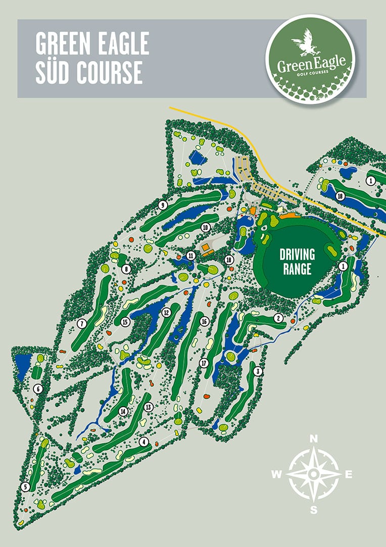 Green Eagle Golf CoursesPlatzgrafik Süd Course Green Eagle Golf Courses