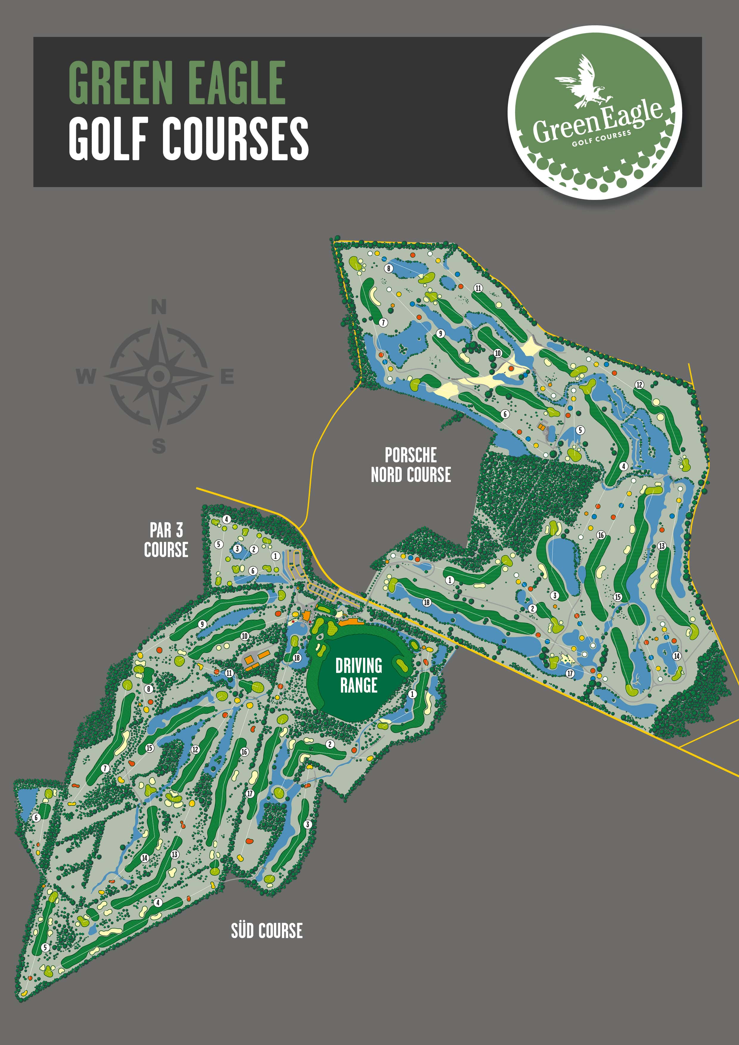 Green Eagle Golf Courses » Platzgrafik Golfanlage